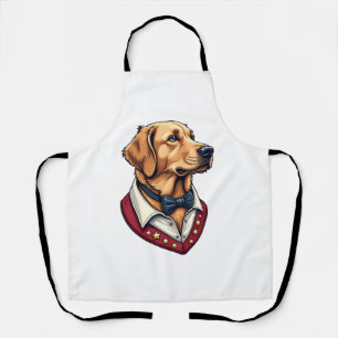 USA Golden Retriever Vintage Patriottische Hond Sh Schort