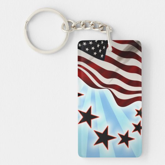 Usa-golfvlag Sleutelhanger (Voorkant)