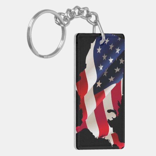 Usa-golfvlag Sleutelhanger (Voorkant Links)