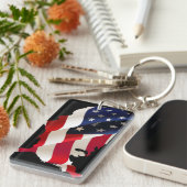 Usa-golfvlag Sleutelhanger (Voorkant Rechts)