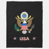 Usa Great Seal Fleece Deken (Voorkant)