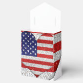 USA Grunge Hart Vorm Vlag Bedankdoosjes (Geopend)