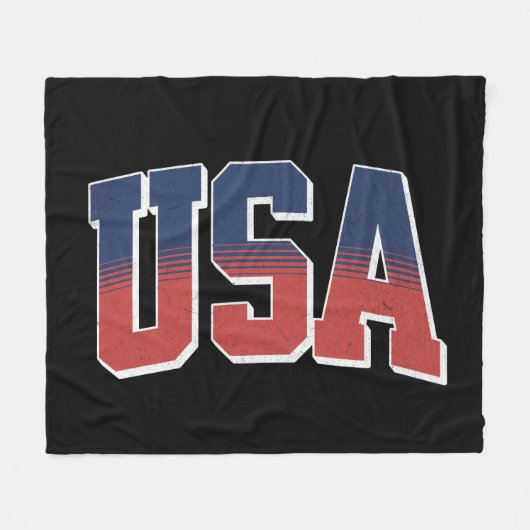 USA grunge tekst ontwerp Fleece Deken (Voorkant (Horizontaal))