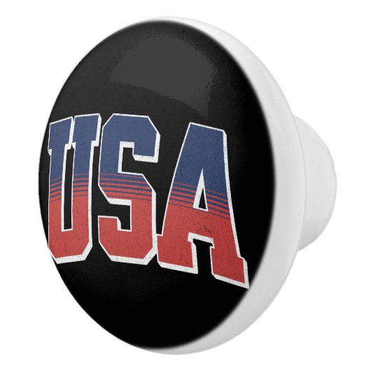 USA grunge tekst ontwerp Keramische Knop (Rechts)