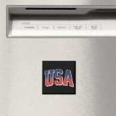 USA grunge tekst ontwerp Magneet (Insitu (Vaatwasser))