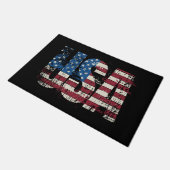 USA grunge tekst ontwerp met vlag Deurmat (Schuin)