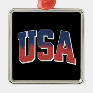 USA grunge tekst ontwerp Metalen Ornament