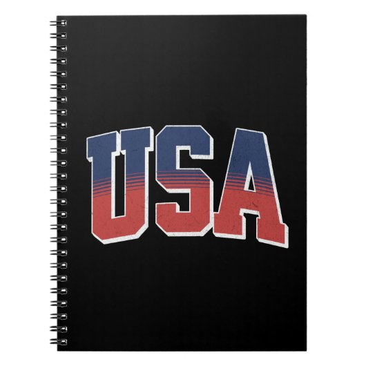 USA grunge tekst ontwerp Notitieboek (Voorkant)