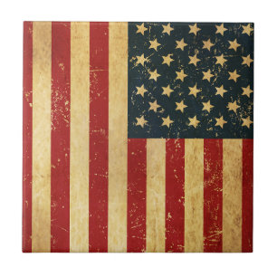 USA Grunge Vlag Keramische Tegel Tegeltje