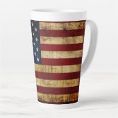 USA / Grunged flag Latte Mok (Rechterhoek)