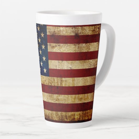 USA / Grunged flag Latte Mok (Rechterhoek)