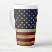 USA / Grunged flag Latte Mok (Linkerhoek)