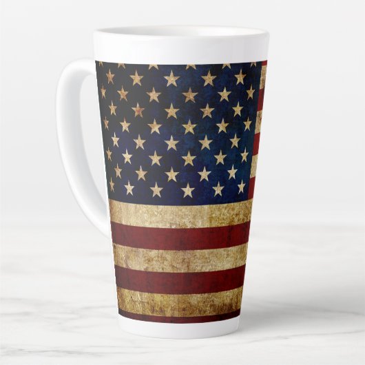 USA / Grunged flag Latte Mok (Linkerhoek)