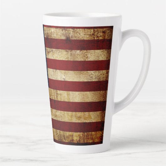 USA / Grunged flag Latte Mok (Rechts)