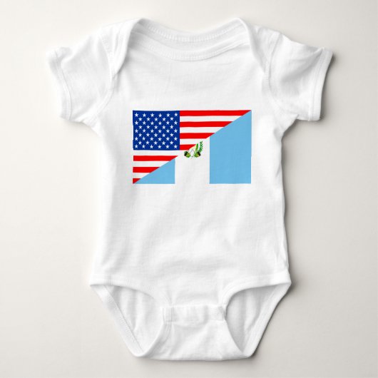 usa guatemala land halve vlag amerika - symbool romper (Voorkant)