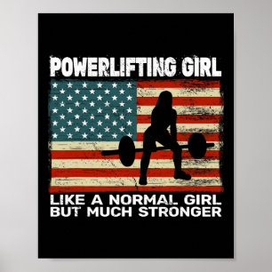 USA Gym Powerlifter Powerlifting Gewichtheffen Voo Poster