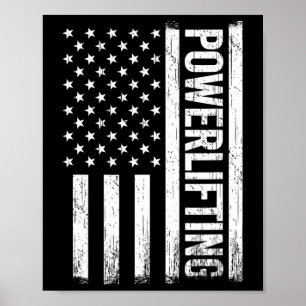 USA Gym Powerlifter Powerlifting Gewichtheffen Voo Poster