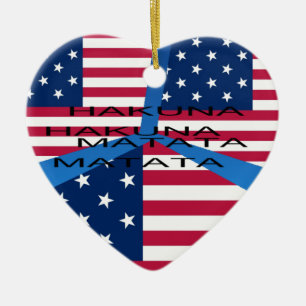 USA HAKUNA MATATA KERAMISCH ORNAMENT