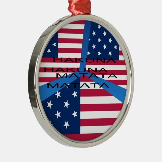 USA HAKUNA MATATA METALEN ORNAMENT (Rechts)