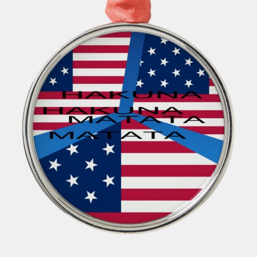 USA HAKUNA MATATA METALEN ORNAMENT (Voorkant)