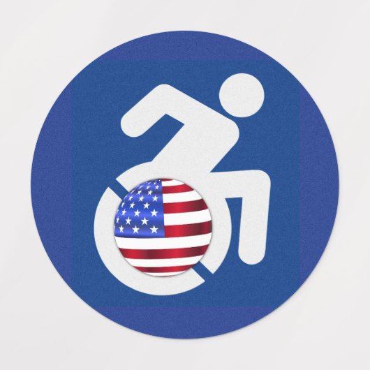 USA Handicapped Labels (Design 2)