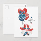 Usa Happy Independence Day Cute Gnome Briefkaart (Voorkant / Achterkant)