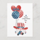 Usa Happy Independence Day Cute Gnome Briefkaart (Voorkant)