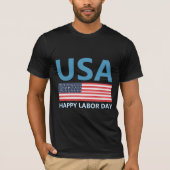 USA Happy Labor Day uniek T-shirt (Voorkant)