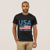 USA Happy Labor Day uniek T-shirt (Voorkant volledig)