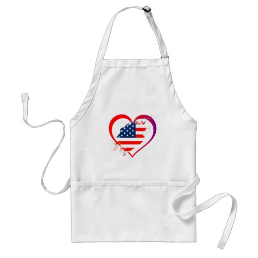 Usa hart standaard schort (Voorkant)