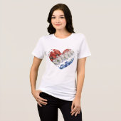 "USA Hart" Tri-Blend Shirt (Voorkant volledig)