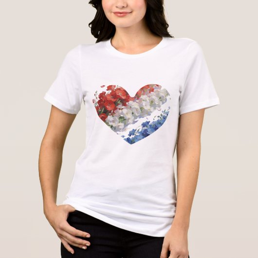 "USA Hart" Tri-Blend Shirt (Voorkant)