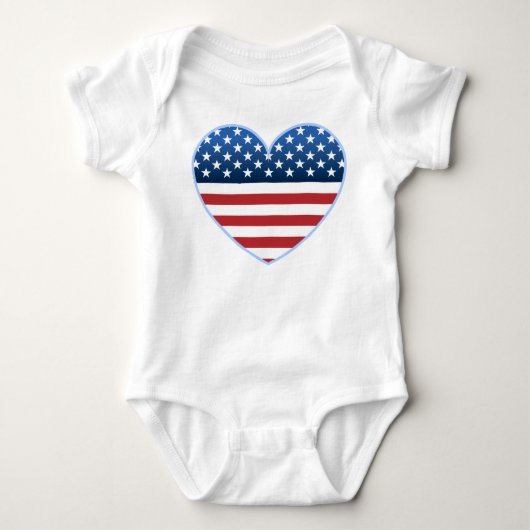 USA Hart Vlag Baby's & Peuter T-shirts (Voorkant)