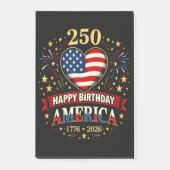 Usa Hartjes 1776 2026 4 Juli Post-it® Notes (Voorkant)