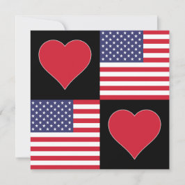 USA Heart Cute United States Patriotic American Kaart