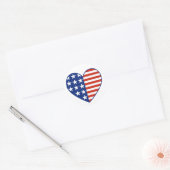 USA Heart Flag Sticker (Envelop)