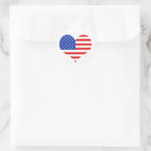 USA Heart Ronde Sticker (Tas)