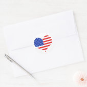 USA Heart Ronde Sticker (Envelop)