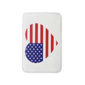 USA Heartflag bmcnt Badmat (Voorkant Verticaal)