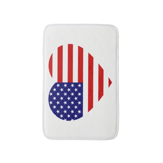 USA Heartflag bmcnt Badmat (Voorkant Verticaal)