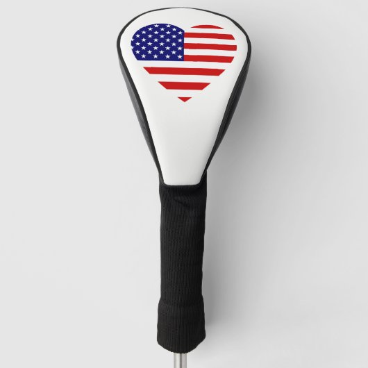 USA Heartflag Dcnt Golfheadcover (Voorkant)