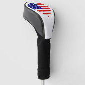 USA Heartflag Dcnt Golfheadcover (Schuin)