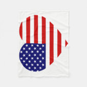 USA Heartflag fbcnt Fleece Deken (Voorkant)