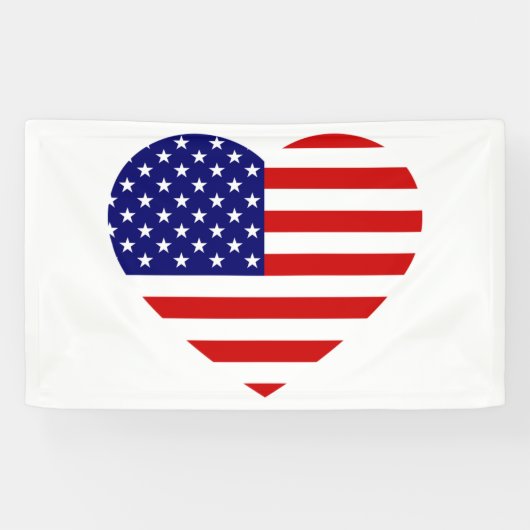 USA Heartflag (h) brcnt Spandoek (Horizontaal)