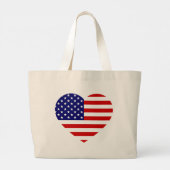 USA Heartflag jtcnt Grote Tote Bag (Achterkant)