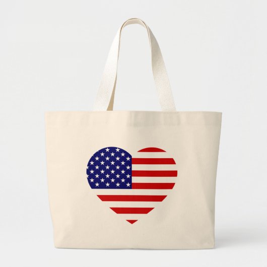 USA Heartflag jtcnt Grote Tote Bag (Voorkant)