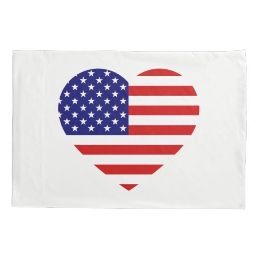 USA Heartflag pcnt Kussensloop (Achterkant)