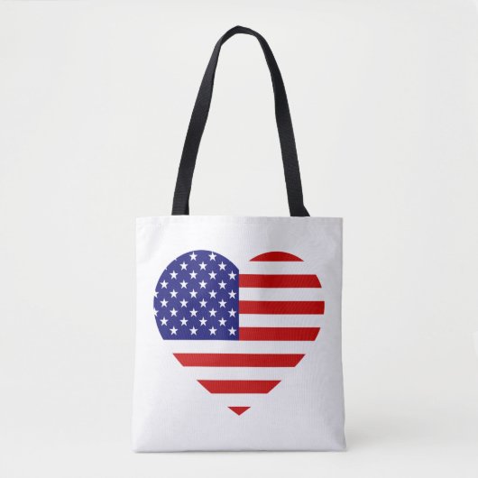USA Heartflag stcnt Tote Bag (Voorkant)