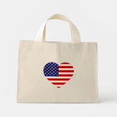 USA Heartflag ttcnt Mini Tote Bag (Achterkant)