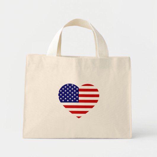 USA Heartflag ttcnt Mini Tote Bag (Voorkant)